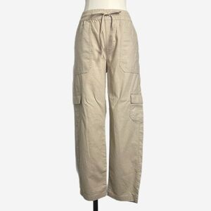 Jcrew Factory NWT Tan Linen-blend cropped cargo pant beachy summer preppy 0